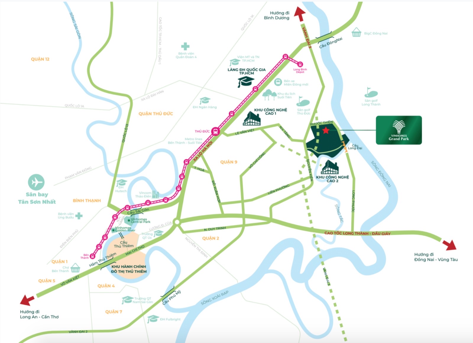 Vị trí vinhomes Grand Park